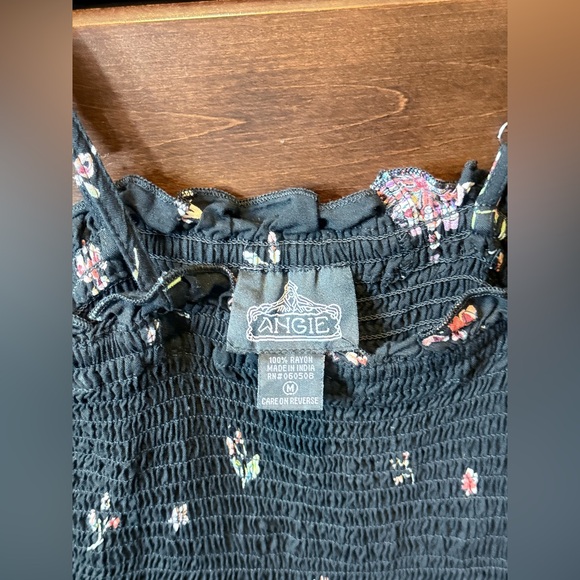 Angie Black Floral Maxi Dress - Picture 3 of 6